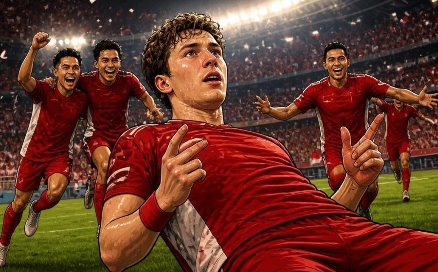 Ole Romeny Terjatuh Saat Rayakan Kemenangan Timnas Indonesia